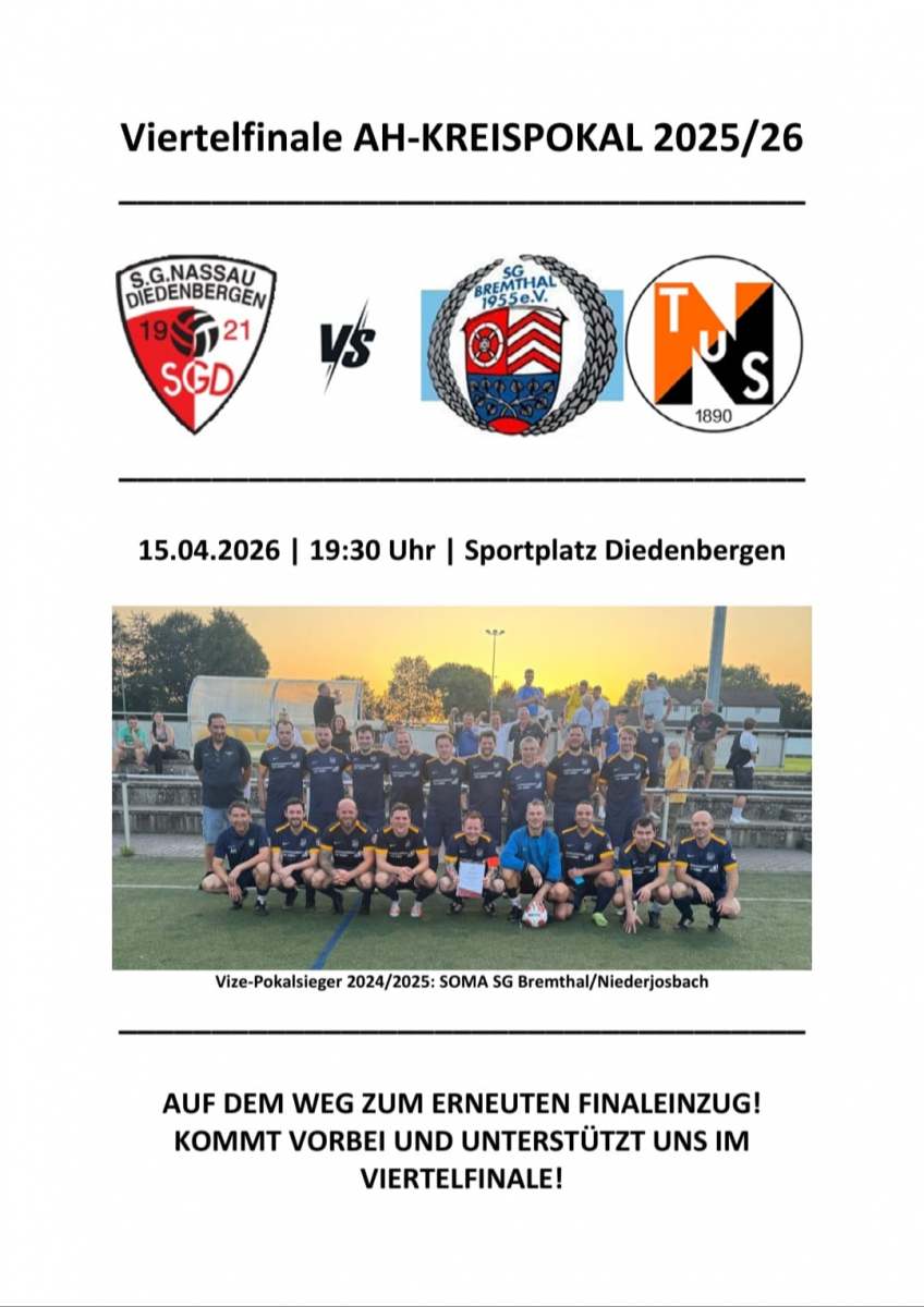 Soma SGB / TuS stehen im Kreis-Pokal Viertelfinale